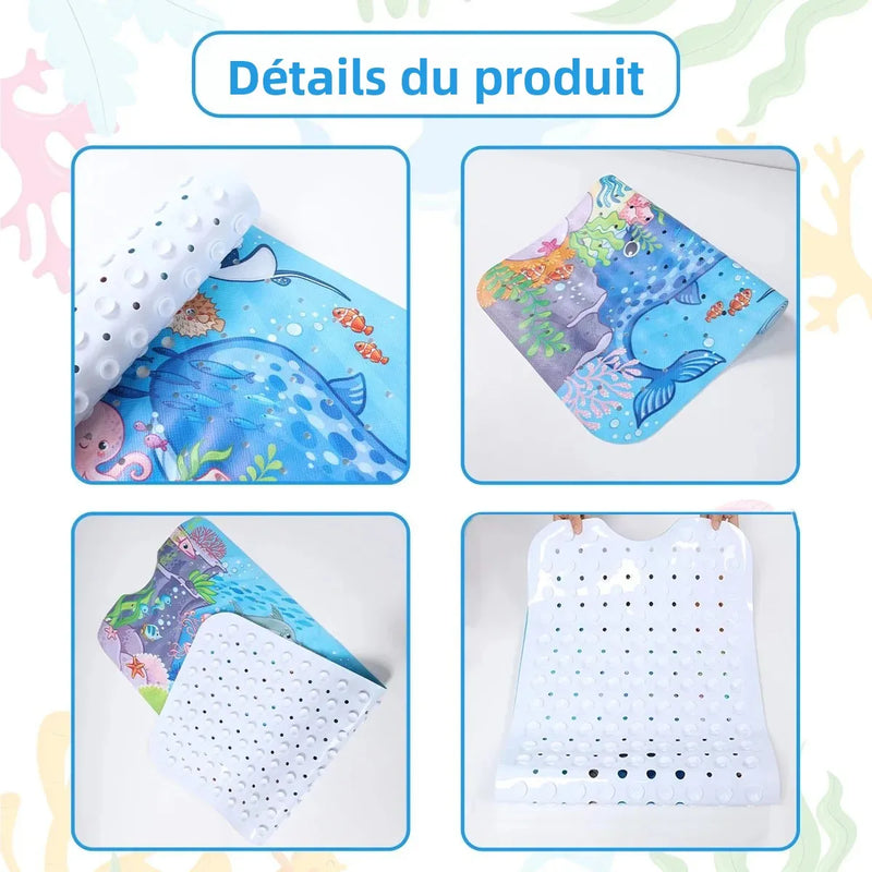 Tapis de Baignoire Antidérapant Extra Long 40 x 100 cm à Ventouses