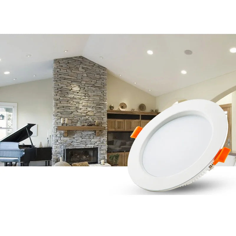 Spot LED Encastrable Plat Rond Noir ou Blanc, 3 à 30 W