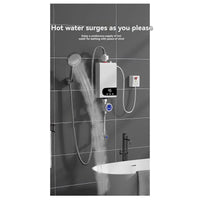 Chauffe-Eau Instantané Électrique 5 500 W pour Cuisine ou Salle de Bain, Affichage LED