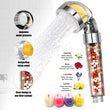 Pommeau de Douche Vitamine C Filtrant Parfumé Citron, Rose, Lavande ou Jasmin