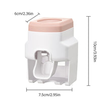 Distributeur de Dentifrice Mural Automatique avec Porte-Brosses, 4 Coloris, 7,5 x 10 cm
