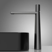 Mitigeur Lavabo Conique Laiton Bec Plat, Modèle Haut ou Court, 5 Finitions