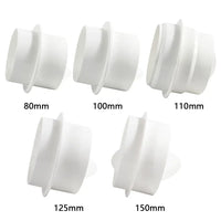 Clapet Anti-Retour de Conduit à Collerette, PVC Blanc, 80 à 150 mm