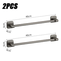 Porte-Serviette Sans Percer Aluminium Gris Anthracite 30 à 50 cm