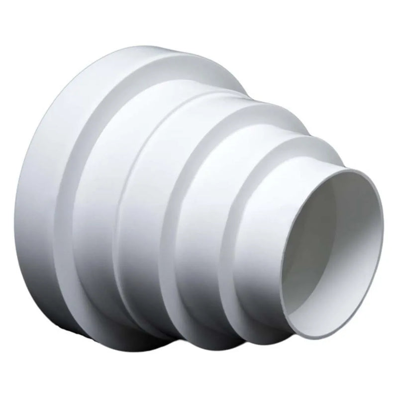 Réducteur de Hotte à 5 Gradins, 80 à 150 mm, ABS Blanc
