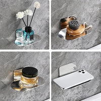 Porte-Savon Mural Inox Adhésif Sans Perçage, Poli ou Brossé