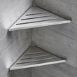 Étagère d'Angle Douche Inox Triangulaire 31 cm à l'Unité, Argent ou Noir