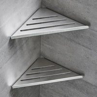 Étagère d'Angle Douche Inox Triangulaire 31 cm à l'Unité, Argent ou Noir