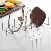 Range-Couvercle Pliable Extensible Inox pour Casseroles, Assiettes et Bols, 2 Tailles