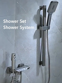 Colonne de Douche Piano Blanc ou Gris Anthracite, 2 ou 3 Touches