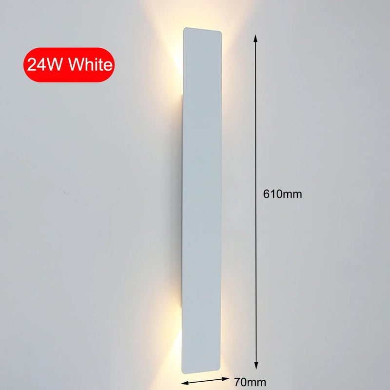 Applique Murale LED Rectangulaire Haut et Bas, Aluminium, 9,8 à 61 cm