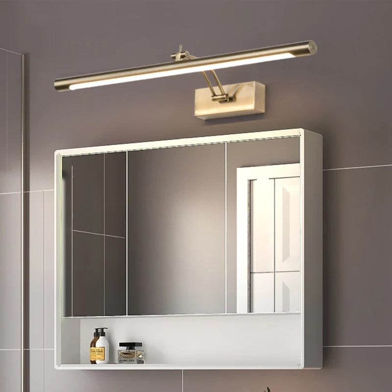 Applique Miroir Salle de Bain Inox Orientable 40 à 70 cm