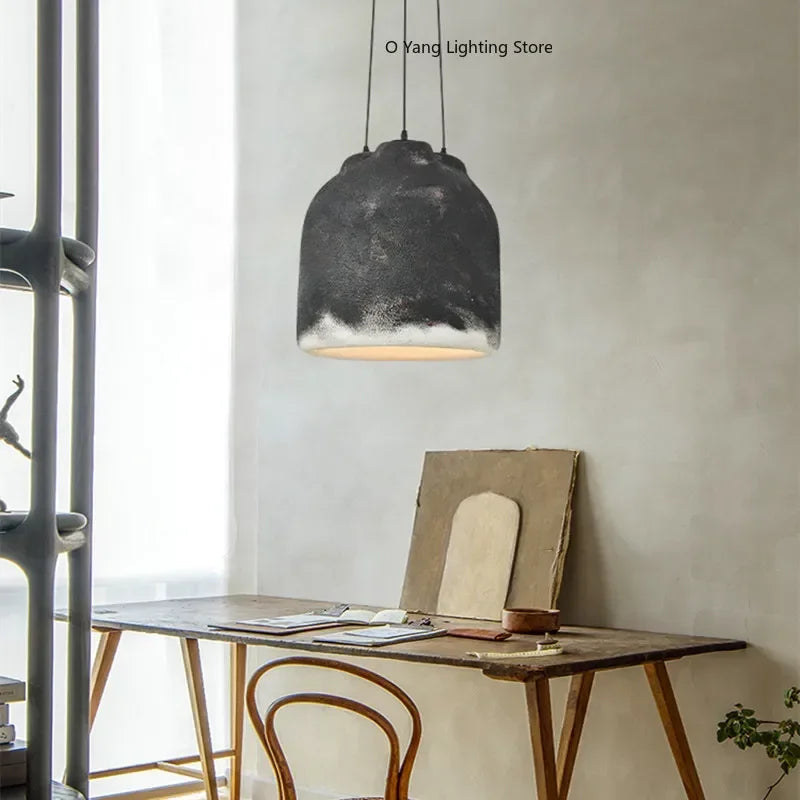 Suspension Cuisine Wabi-Sabi Texturée Ø 46 cm, Anthracite ou Terracotta