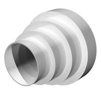 Réducteur de Hotte à 5 Gradins, 80 à 150 mm, ABS Blanc