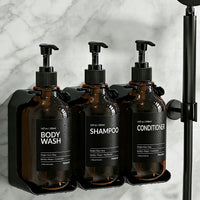 Distributeur de Savon Mural Douche Sans Perçage Lot de Flacons