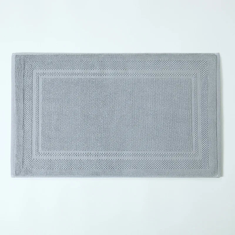 Tapis de Bain Coton Absorbant 45 x 75 cm, Motif Chevrons ou Cadre