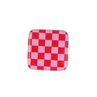 Miroir de Poche Carré Damier avec Poignée Support de Téléphone, 10 Motifs