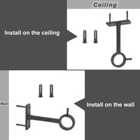 Support de Tringle de Douche 28 mm en Aluminium, Mur ou Plafond