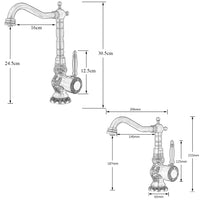 Mitigeur Lavabo Bronze Haut Trou Unique
