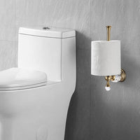 Porte-Papier Toilette Mural Cristal à Bras Ouvert, Doré ou Chromé, 25 cm