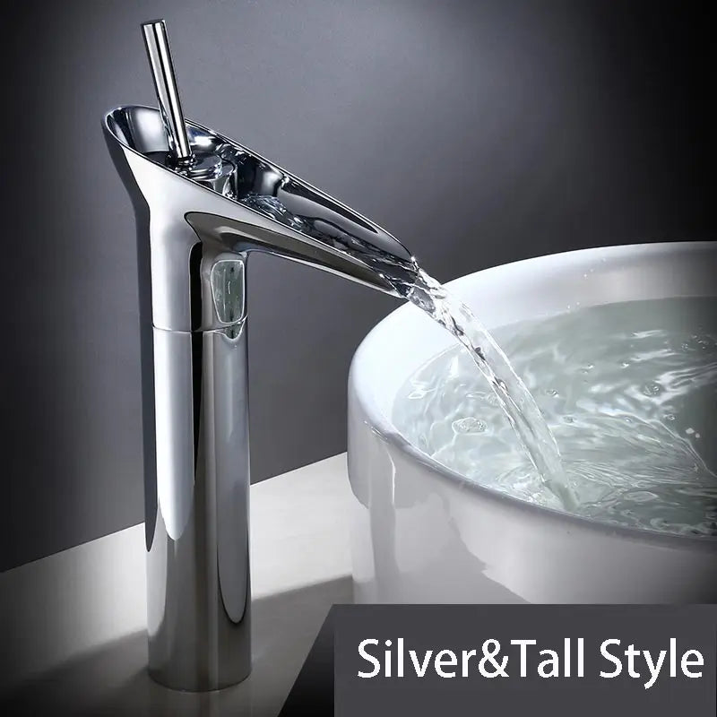 Mitigeur Lavabo Cascade Laiton Bec Haut
