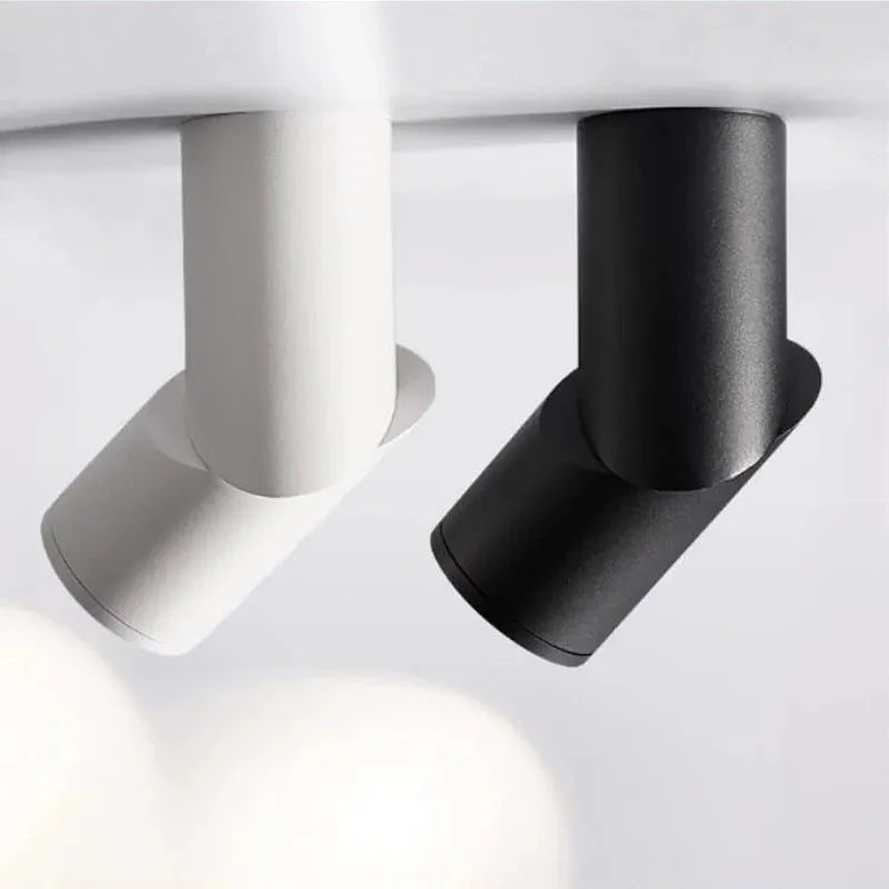 Spot LED Orientable en Saillie pour Cuisine, Noir ou Blanc, 10 à 25 W