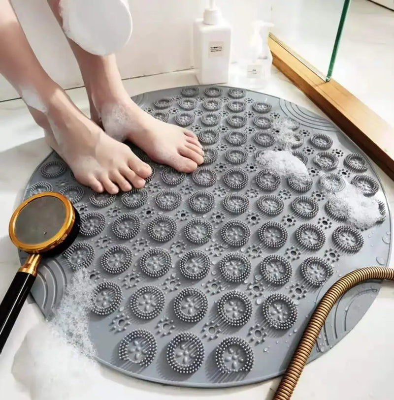 Tapis de Douche Rond Antidérapant Massant PVC