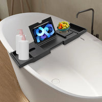 Pont de Baignoire Bambou Noir Extensible 75 à 110 cm