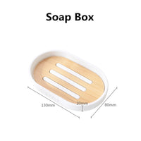 Accessoires Salle de Bain Bambou à la Pièce, 6 Articles, 3 Coloris