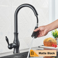 Mitigeur Cuisine Laiton Douchette Extractible 4 Finitions