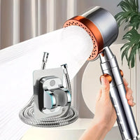 Pommeau de Douche Filtrant 5 Modes, Orange, Gris ou Argent, Lots au Choix