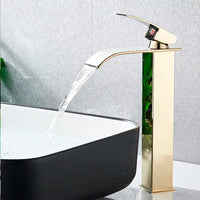 Mitigeur Lavabo Cascade Monotrou Inox 304, 7 Finitions, Modèle Bas ou Haut