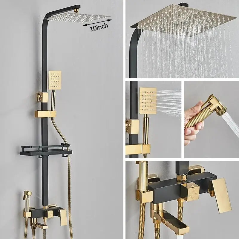 Colonne de Douche 3 ou 4 Fonctions, Bec Baignoire et Pommeau Pluie