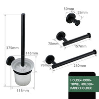 Accessoires Salle de Bain Noir Mat à la Pièce ou en Kit