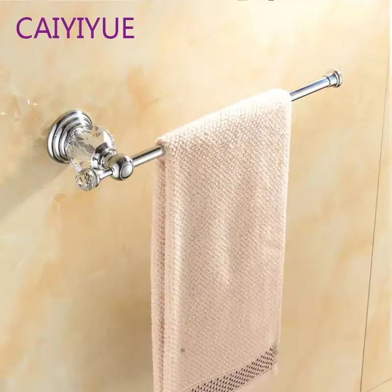 Porte-Papier Toilette Mural à Cristal Doré