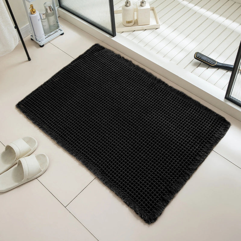 Tapis de Bain Antidérapant Absorbant à Franges