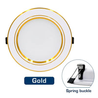 Spot LED Encastrable Cuisine Rond Blanc, Doré ou Argent, 5 à 18 W