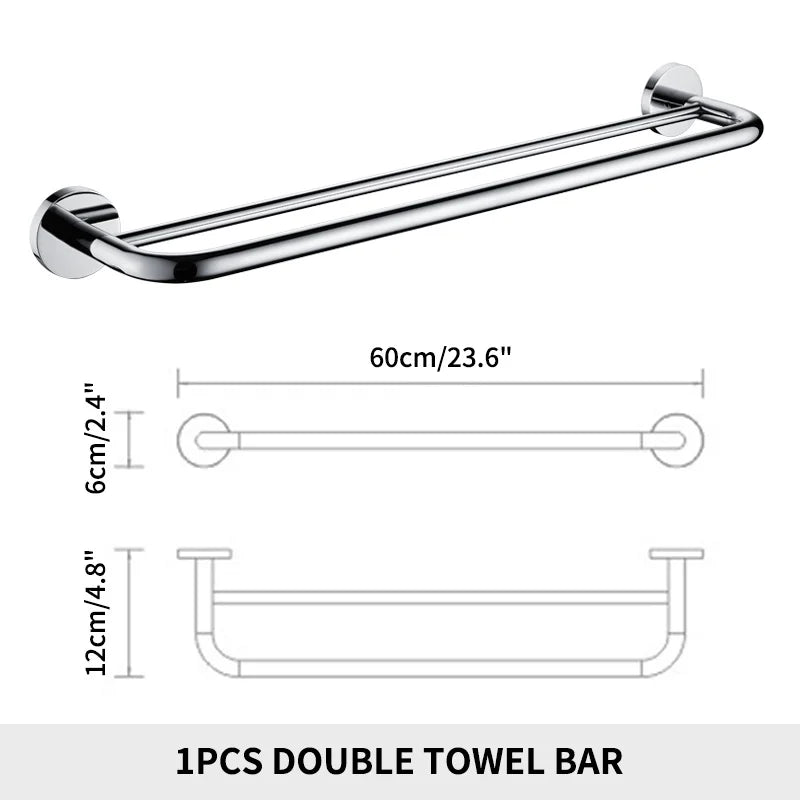 Accessoires Salle de Bain Inox Doré ou Chromé à Choisir