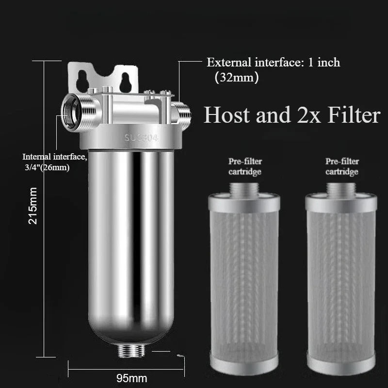 Préfiltre à Sédiments Inox 304 Toute la Maison, Tamis 40 Microns