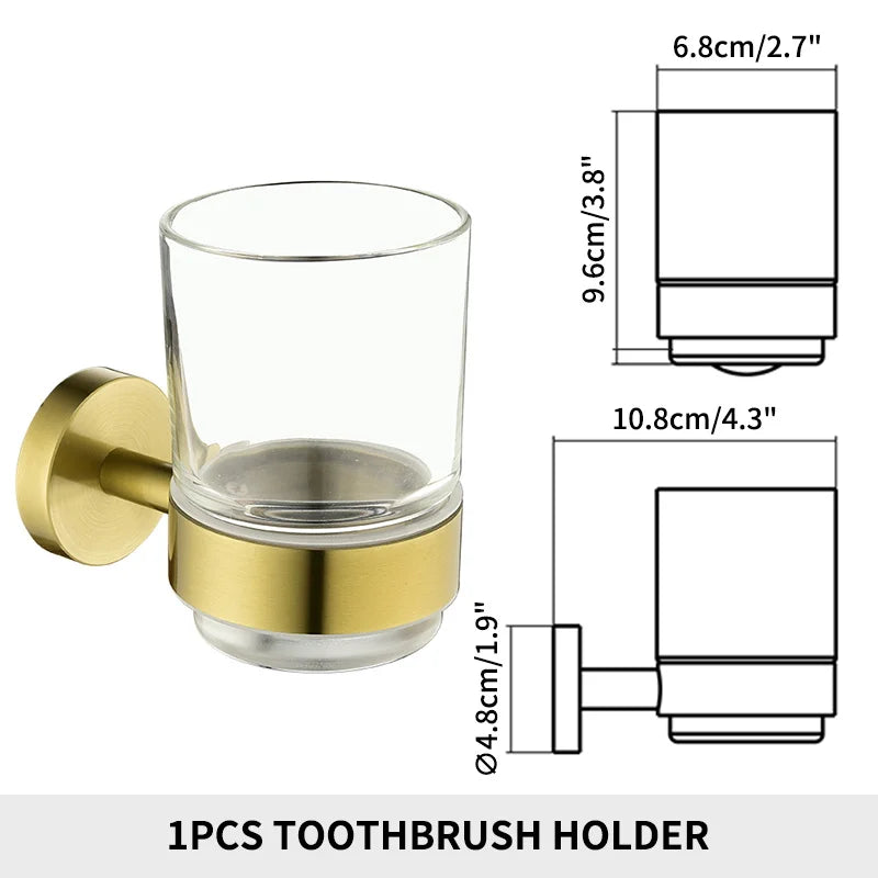Accessoires Salle de Bain Inox Doré ou Chromé à Choisir