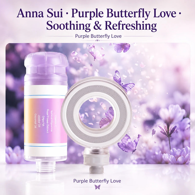 Pommeau de Douche Vitamine C Anneau Étoilé Parfumé Rose, Magnolia ou Iris