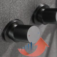 Douche Encastrable Plafond Laiton Carré, Mitigeur 2 Fonctions et Douchette