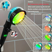 Pommeau de Douche LED Haute Pression avec Affichage Digital de Température