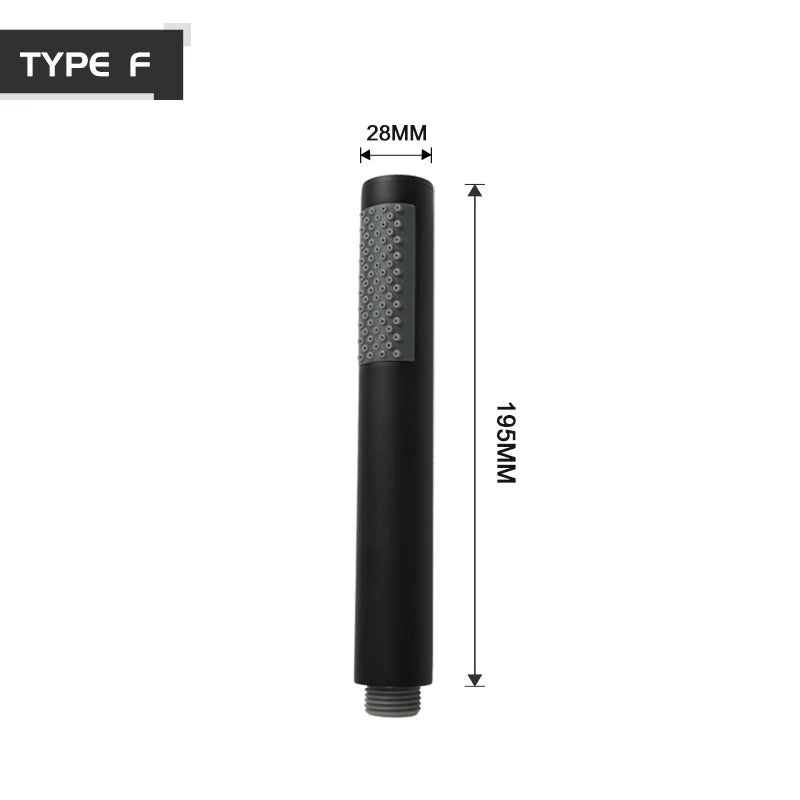 Pommeau de Douche Laiton Noir Mat, Douchettes et Supports à la Pièce