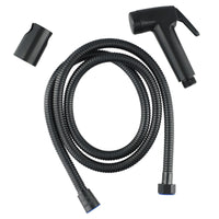 Douchette WC Noire à Gâchette, Seule ou en Kit avec Flexible et Support