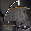 Pommeau de Douche Effet Pluie Carré Chromé avec Bras 20 cm