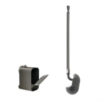 Brosse WC Murale Sans Perçage avec Support à Couvercle Basculant, 47,5 cm