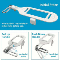 Bidet WC Non Électrique à Levier Double Buse Autonettoyant Blanc