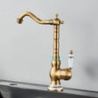 Mitigeur Cuisine Rétro Laiton Antique Pivotant