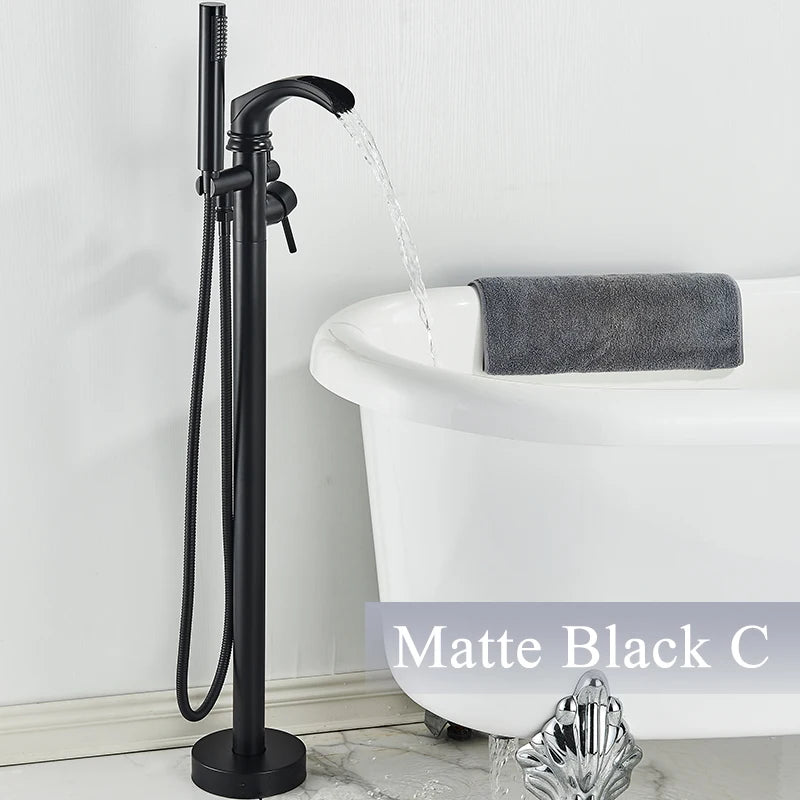 Robinet de Baignoire sur Pied 7 Finitions Bec Pivotant
